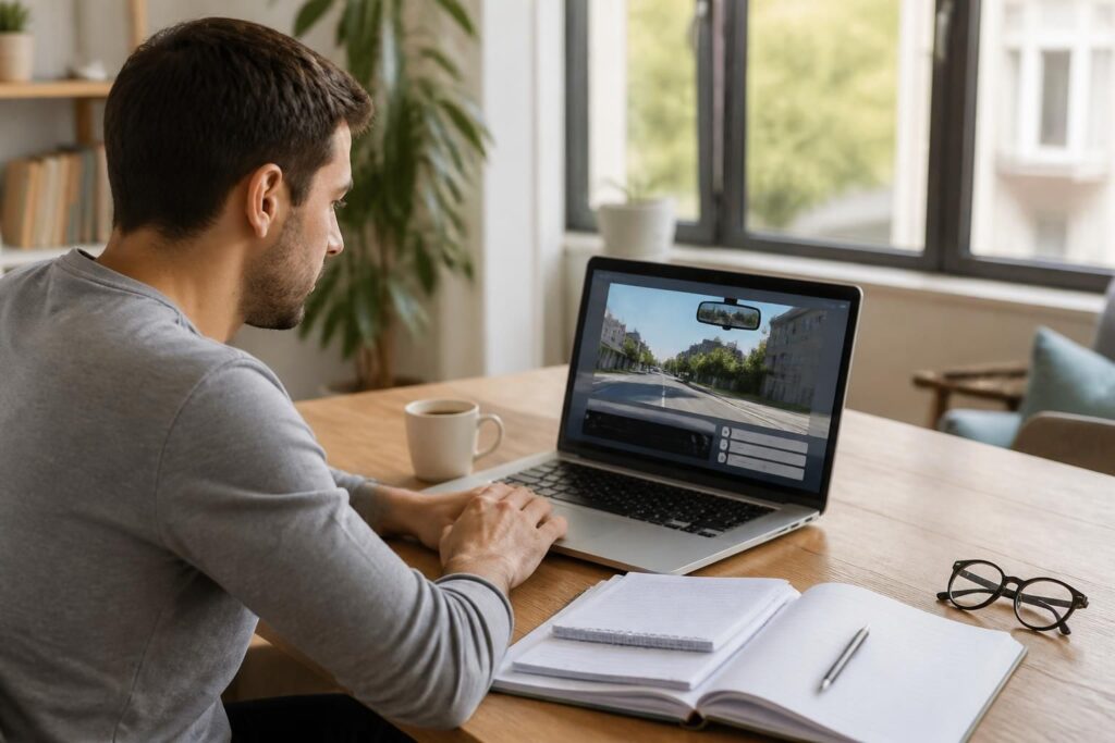 révisez efficacement le code de la route en ligne avec notre méthode éprouvée pour réussir l'etg du premier coup. exercices, conseils et tests gratuits à portée de clic.