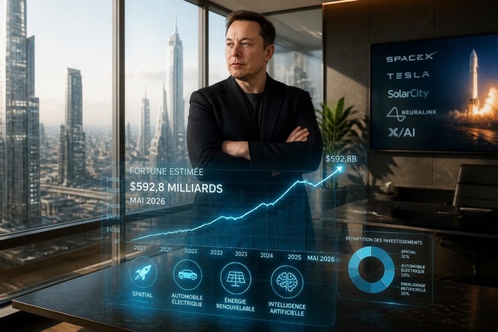 découvrez l'évolution estimée de la fortune d'elon musk en 2026 et suivez les dernières actualités financières de l'un des entrepreneurs les plus influents au monde.